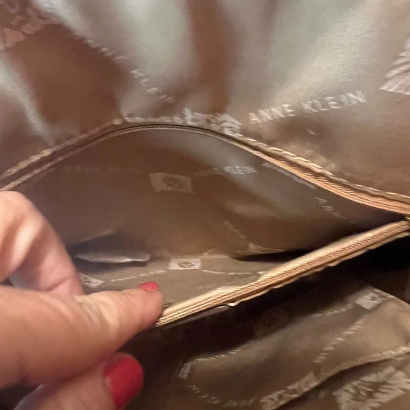 Anne Klein Triple Compartment Dome Satchel With Card Case - Picture 2 of 15